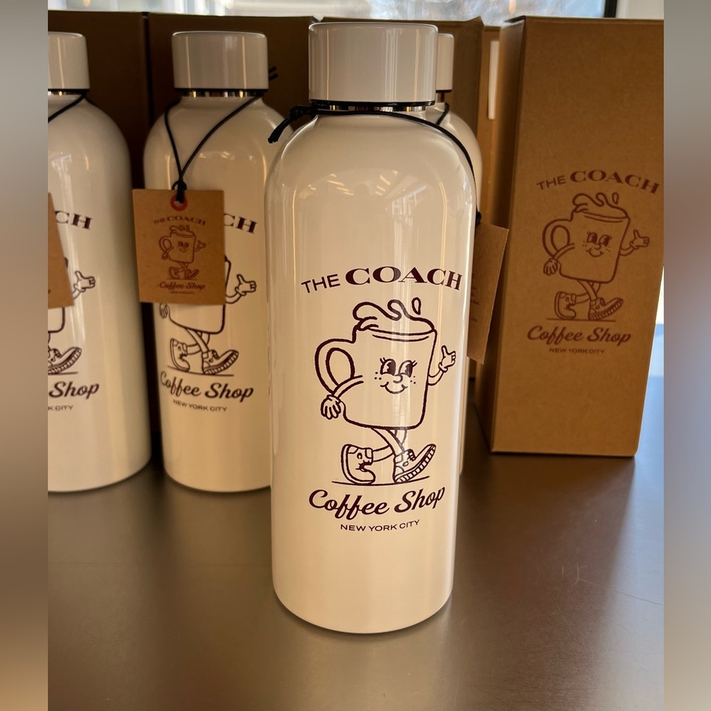 Coach Coffee Shop Cafe Water Bottle